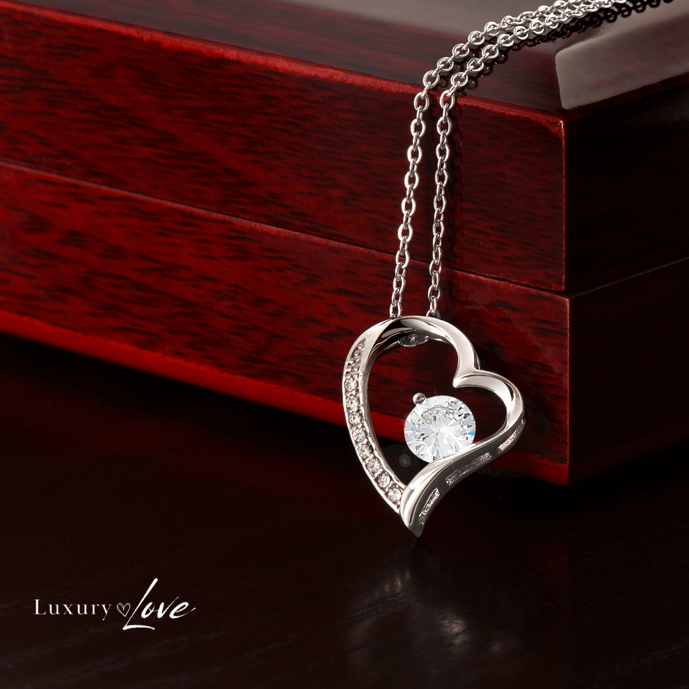 Colar Amor-Eterno™ prateado para o meu Amor (com dedicatória especial)